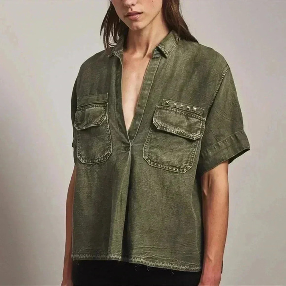 AG Anson Tencel And Linen Blend Top size xs - Picture 1 of 10